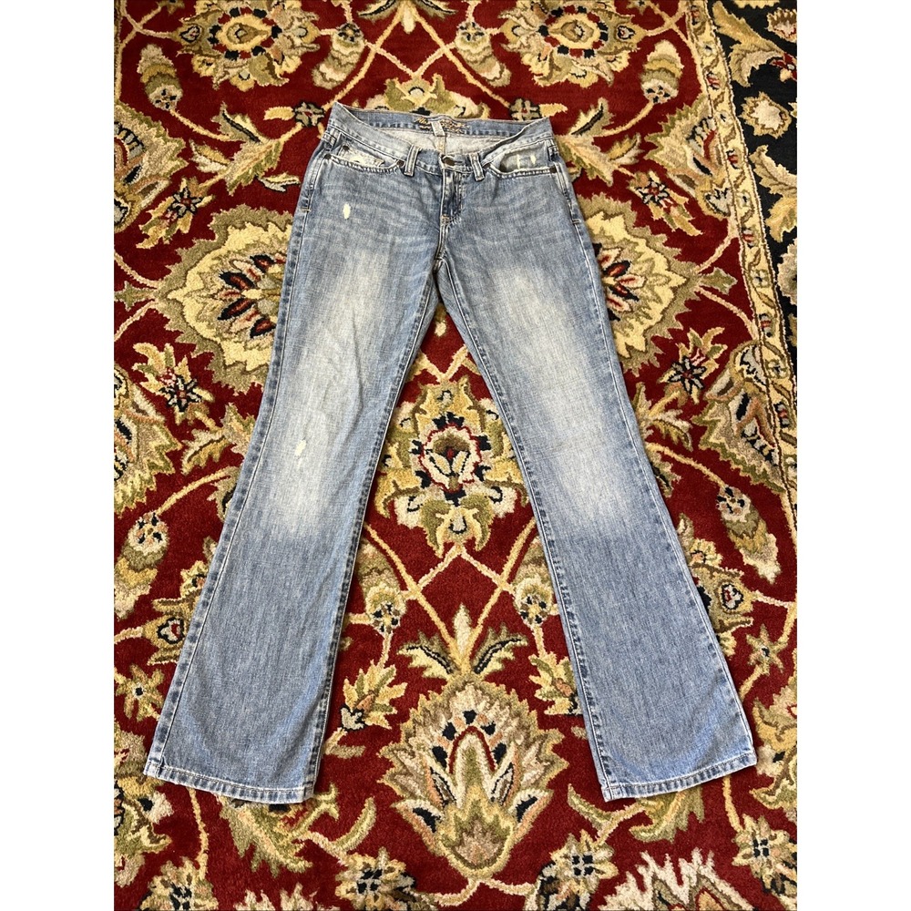 VTG Y2K Abercrombie & Fitch 0S Low Rise Bootcut Jeans Distressed Cotton FLAW